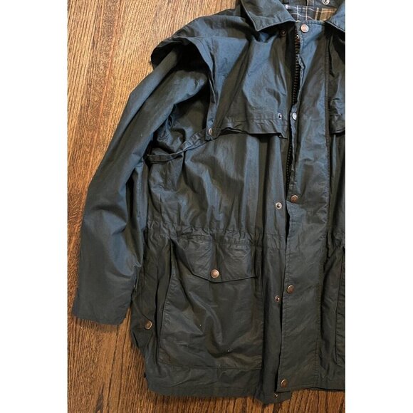 The Australian Outback Collection Green Chore Coat Jacket Oil Skin Ranch Wear XL - Picture 5 of 13